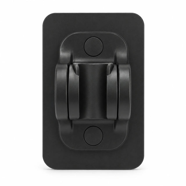 Matte black adhesive shower wall bracket, no drilling required